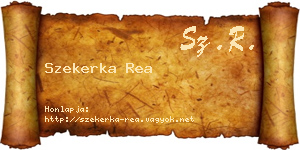 Szekerka Rea névjegykártya